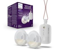 Philips Avent - Tire-lait électrique double mains libres - Moteur hospitalier, pompe jusqu'à 85 fois par minute - Gobelets de collecte ultra légers - Boucliers en silicone SkinSense - SCF532/11