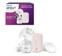 Philips Avent - Tire-lait électrique simple, qualité hospitalière, libération rapide du lait avec une sensation naturelle, facile à nettoyer et à assembler, modèle SCF395/11 (L'emballage peut varier)