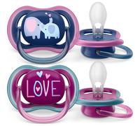 Philips Avent Ultra Air Chupete Love Elefante +18M Girl 2uds