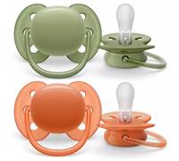 Philips Avent Ultra Air Lot de 2 tétines légères et respirantes pour bébé de 18 mois et plus, sans BPA, avec bouton lumineux dans le noir (modèle SCF376/23)