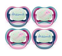 Philips Avent Ultra Air Night Lot de 4 tétines pour bébé de 6 à 18 mois avec récipients de transport et de stérilisation 6-18 mois