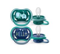 Philips Avent Set Ultra Air Sucette Elephant Love +18m 2uts