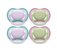 Philips Avent Ultra Air Pacifier SCF085/50 Lot de 4 tétines 0 à 6 m Lilac/vert pastel