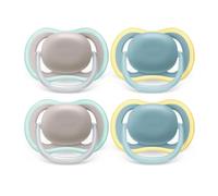 Philips Avent Ultra Air Pacifier SCF349/25 Lot de 4 tétines 18 m+ Beige/Dawn