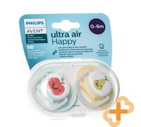 Philips AVENT Ultra Air Silicone Tétine Fruits 0-6 Mois Décoré 2 Pièces