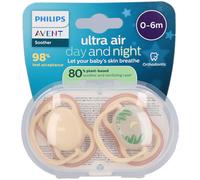 Philips AVENT Sucette Ultra Air Jour & Nuit 0-6 mois Sans BPA Lot de 2