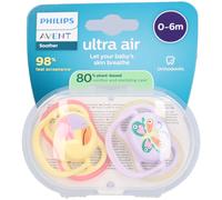 Philips Avent Sucette +0m Air Papillon/Crabe 2 Pièces