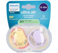 Philips Avent Sucette +0m Air Pistache/Lilas 2 Pièces