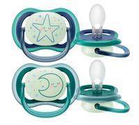 Philips Avent Ultra Air Sucette de nuit,6-18 mois, Garçon - 2 pièces