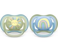 Philips AVENT Ultra Air Tétine - 2 X Léger, Respirant Bébé Tétines 0-6 Mois