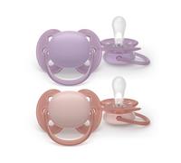 Philips Avent Ultra Soft Sucette Eco 6-18M Lilas Rose 2uts
