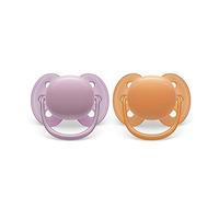 Philips Avent Ultra Soft Tétine - 2 tétines douces et élastiques pour bébé de 6 à 18 mois sans BPA avec étui stérilisateur (modèle SCF091/33)