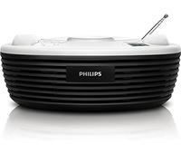 Philips AZ202/73 ensemble audio pour la maison Noir, Blanc 2 W - Ensembles audio pour la maison (Noir, Blanc, Haut, 2 W, FM,MW, CD,CD-R,CD-RW, Avance rapide, Avance rapide, Next, Précedent, Répéter, Aléatoire)