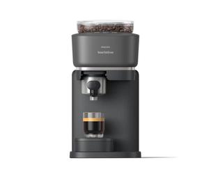 Philips Baristina Machine à expresso - Un véritable expresso, en toute simplicité - Compacte - 16 bars de pression - Broyeur intégré - Machine noire avec porte-filtre noir (BAR300/60)