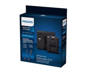 Philips Batterie et Chargeur Lithium-ION pour aspirateur Eau et poussière sans Fil AquaTrio 9000 Series (XV1797/01), Noir