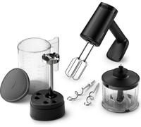 Philips Batteur à main Série 5000, 5 vitesses + fonction turbo, accessoires de pétrissage, noir (HR3781/20)
