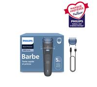 Philips Beard Trimmer Series 3000 BT3619/15 - Tondeuse à Barbe Rechargeable - Technologie Lift & Trim - 20 Hauteurs de Coupe - 100% Étanche - Noir