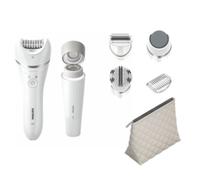Philips Beauty Set série 9000 - ensemble tout-en-un pour le corps, le visage et les pieds, épilateur électrique sans fil, utilisation sur peau sèche ou mouillée, 6 accessoires, modèle BRE770/92