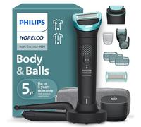 Philips BG9485/50 Norelco Body Groomer 9000 Series Tondeuse intime à usage bidirectionnel et système de rasage étanche pour corps humide et sec avec fixation arrière pliable et nettoyeur cube UV