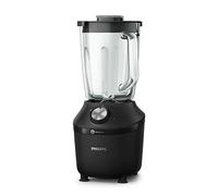 Philips Blender mixeur Série 3000 - Technologie ProBlend Crush, puissance 600W, Capacité totale 2L, effective de 1,25L, 2 vitesses et fonction Pulse, inclus Gourde nomade, Noir (HR2291/41)