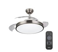 Philips Bliss plafonnier ventilateur LED 28W+35W, Nickel