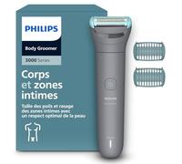 Philips Bodygroom série 3000 - Tondeuse pour hommes avec Triple protection, taille des poils et rasage des zones intimes, rasage de près qui respecte la peau, 100% étanche, autonomie 80 min, BG3480/15