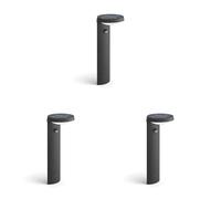 Philips Borne avec recharge solaire TYLA détecteur de mouvement, jusqu'a 250 lm, IP44 - Anthracite (Lot de 3)