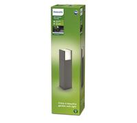 Philips, Borne d'éclairage d'extérieur LED Arbour, Anthracite, éclairage Blanc froid, pour éclairage extérieur d'allée, terrasse, allée, jardin, 4000K