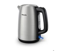 Philips Bouilloire Viva Collection, couvercle amovible, filtre en nylon amovible, métal, 1,7 L (HD9351/90)