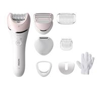 PHILIPS BRE721/00 Epilateur électrique SerieS 8000 - Visage & Corps - 100% étanche - 8 accessoires - Poignée ergonomique