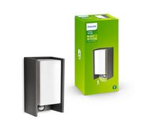 Philips Applique murale Bridge – détecteur de mouvement – E27 – 1x15W – Anthracite