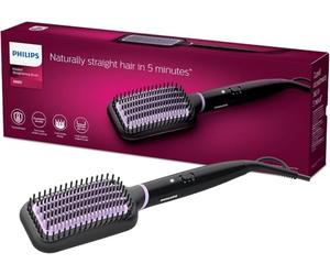 Philips, Brosse lissante chauffante StyleCare Essential, Zone de brossage ultra-large, Technologie ThermoProtect, Revêtement en céramique tourmaline, modèle BHH880/00