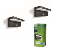 Philips Bustan Applique murale avec détecteur de mouvements, lot de 2, LED, 8721103043719,