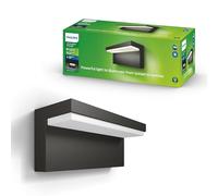 Philips Applique murale extérieure Bustan LED 9W 1000 lm 4000K IP44, dimmable, Gris anthracite