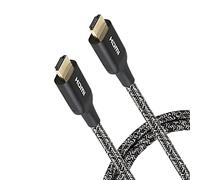Philips Câble HDMI certifié premium 1,8 m 1080p 120Hz 4K 60Hz Ethernet HDMI 2.0 18 Gbps Connecteurs dorés Câble tressé pour TV, moniteur, ordinateur portable, PS4, PS5, Xbox One X S, SWV6220P/27