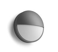 Philips Capricorn Applique Murale Extérieure LED, 5,5 W, 700 lm, Lumière Chaude 2700 K, IP44 Résiste aux Intempéries, LED Intégrée, Durable, Aluminium, Gris Anthracite