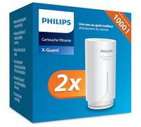 Philips Cartdridge AWP305P2/10 Lot de 2 filtres à eau pour robinet Microfiltration X-Guard réduisant jusqu'à 99% du chlore et des substances affectant le goût