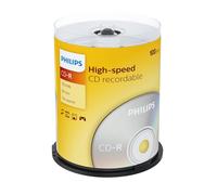 Philips CD-R High-Speed (700 Mo / 80 Minutes, Vitesse 52x , Cake Box 100 pièces)