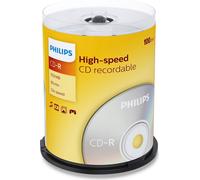 Philips CD-Rohlinge, 80Min, 700MB, Speed 52x, broche 100 (Disc)