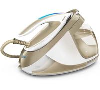 Philips Centrale Vapeur PerfectCare Elite - Puissance 2400W, Effet pressing 490g, Pression 7.2 bars, Technologie OptimalTEMP, Mode ECO, Semelle T-IonicGlide, Réservoir 1.8L, Blanc/Doré (GC9642/60)