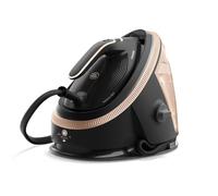 Philips Centrale vapeur PerfectCare Série 7000-2850W, Pressing 650 g/min, 8.5 Bars, Technologie OptimalTEMP, Réservoir 1,5L, Semelle SteamGlide Elite, Vapeur Intelligente, Noir/Doré (PSG7300/80)