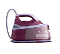 Philips Centrale Vapeur Série 3000 - Puissance 2400W, Débit vapeur continu 140g/min, Effet pressing 350g, 6 bars, Rapide et puissante, Défroissage vertical, Semelle en céramique, Bordeaux (PSG3001/30)