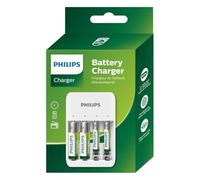 Philips Chargeur Piles Rechargeable USB Chargeur de Piles Universel Piles AA et AAA Inclus