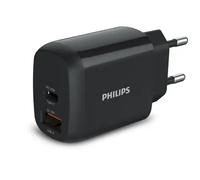 Philips DLP4326CB - Adaptateur secteur - 20 Watt - 3 A - PD, QC - 2 connecteurs de sortie (USB, USB-C)