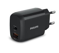 PHILIPS Chargeur secteur 18W 1 port USB Type C et 1 USB-A