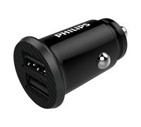 Philips Chargeur Voiture DLP2510/03 2 Ports USB-A Allume-Cigare Compatible avec iPhone Noir