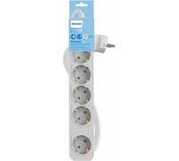 Philips Chp2154w/10 5 Prises Avec Interrupteur Multiprise Argent One Size / EU Plug Argent One Size