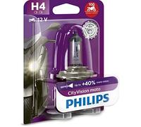 Philips Cityvision Moto H4, Ampoule De Phare De Moto, Jusqu'À 40% De Visibilité En Plus, Blister De 1