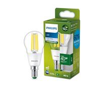 Philips Classic ultra-efficient LED ampoule classe énergétique A, équivalent 40W, drop shape, culot E14, clair, éclairage blanc neutre (4000K), ancienne génération