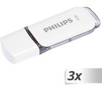 Philips Clé USB 2.0, 32 Go, Snow Edition, 3 pièces, couleur : gris